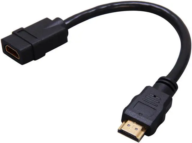 Main image of StarTech.com HDMIEXTAA6IN 6 in. Black Connector A: 1 - HDMI Male
Connector B: 1 - HDMI Female HDMI Port Saver Digital Video Cable M/F Male to Female
