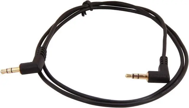 Alt view image 2 of 3 - StarTech.com MU3MMS2RA Slim 3.5mm Right Angle Stereo Audio Cable Male to Male
