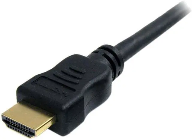 Alt view image 2 of 2 - StarTech.com HDMIMM3HS 3 ft. Black High Speed HDMI Cable with Ethernet Male to Male