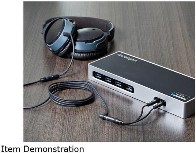 Alt view image 3 of 4 - StarTech.com MUYHSFMM 3.5mm 4 Position to 2x 3 Position 3.5mm Headset Splitter Adapter - F/M - 3.5mm headset Adapter Cable