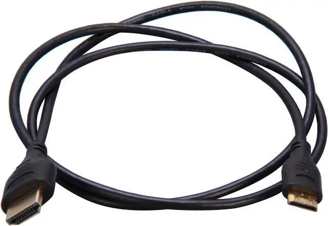 Alt view image 2 of 3 - StarTech.com HDMIACMM3S 3 ft. Black Slim High Speed HDMI® Cable with Ethernet Male to Male