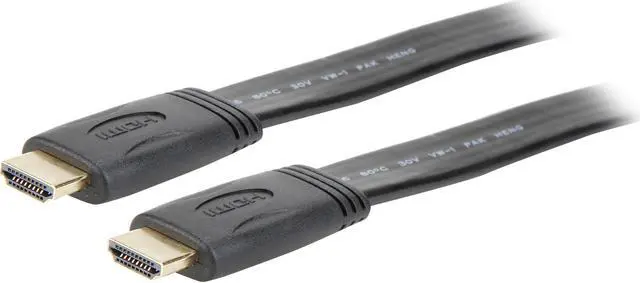 Main image of StarTech.com HDMIMM10FL 10 ft. Black Flat High Speed HDMI Cable with Ethernet Male to Male