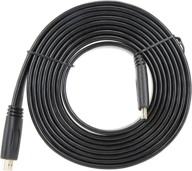 Alt view image 2 of 3 - StarTech.com HDMIMM10FL 10 ft. Black Flat High Speed HDMI Cable with Ethernet Male to Male