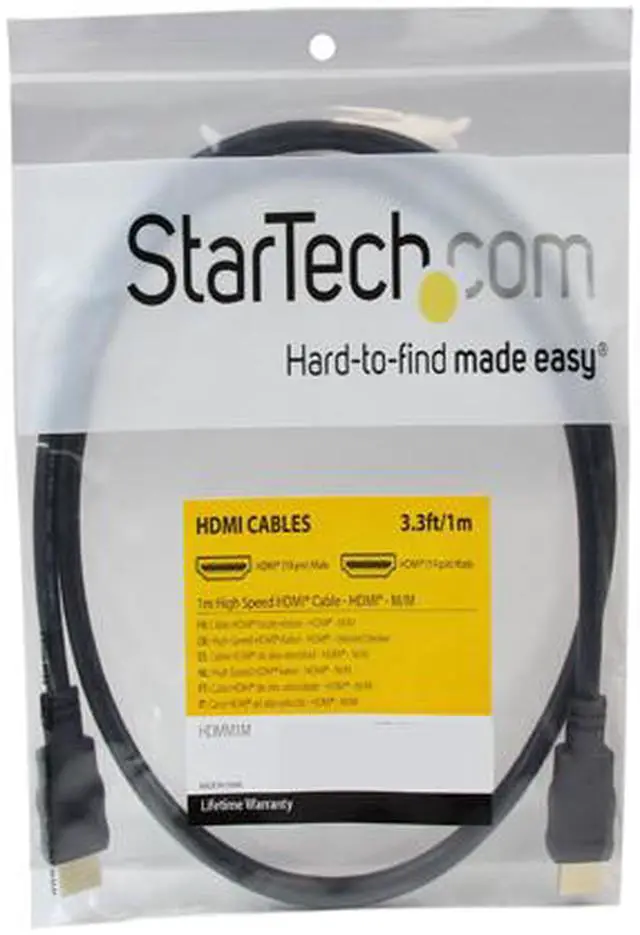 Alt view image 5 of 5 - StarTech.com HDMM1M 1m High Speed HDMI Cable – Ultra HD 4k x 2k HDMI Cable – HDMI to HDMI M/M - 1 meter HDMI 1.4 Cable - Audio/Video Gold-Plated