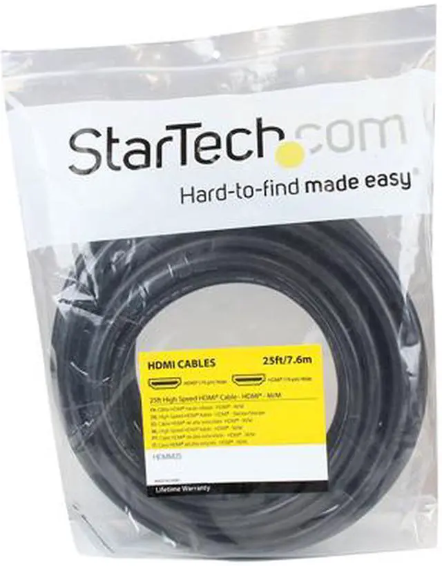 Alt view image 5 of 5 - StarTech.com HDMM25 25 ft High Speed HDMI Cable - Ultra HD 4k x 2k HDMI Cable - HDMI to HDMI M/M - 25ft HDMI 1.4 Cable - Audio/Video Gold-Plated - 1 pack