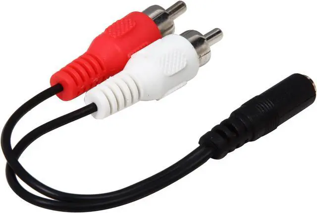 Alt view image 2 of 3 - StarTech.com Model MUFMRCA 6" Stereo Audio Cable - 3.5mm Female to 2x RCA Male Female to Male