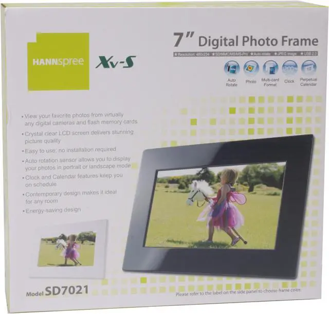 Alt view image 13 of 13 - HANNspree SD7021 7" 480 x 234 Digital Photo Frame