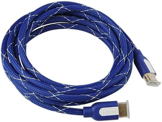Main image of Insten 675723 10 ft. Mesh Blue Premium High Speed HDMI Cable with Ethernet M/M