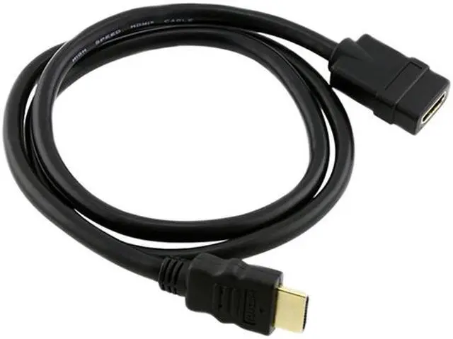 Alt view image 2 of 2 - Insten 675810 3 ft. Black (1) HDMI Male / (1) HDMI Female High Speed HDMI Cable M/F Extension