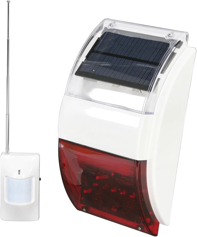 Sunforce 86319 Solar Outdoor Security Alarm Kit (with Strobe Light And ...