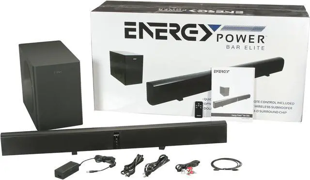 Alt view image 12 of 12 - Energy by Klipsch Power Bar Elite Sound Bar w/ Wireless Subwoofer