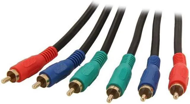 Main image of BYTECC P3V-6 6 ft. Component RGB video Cable - GOLD Plated, Black Jacket