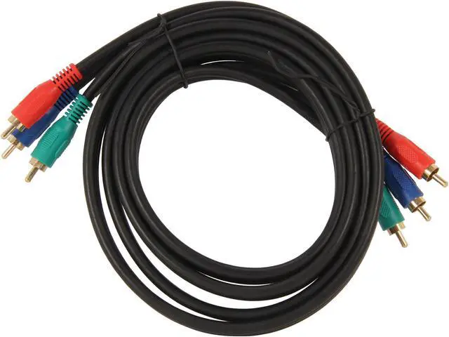 Alt view image 2 of 3 - BYTECC P3V-6 6 ft. Component RGB video Cable - GOLD Plated, Black Jacket