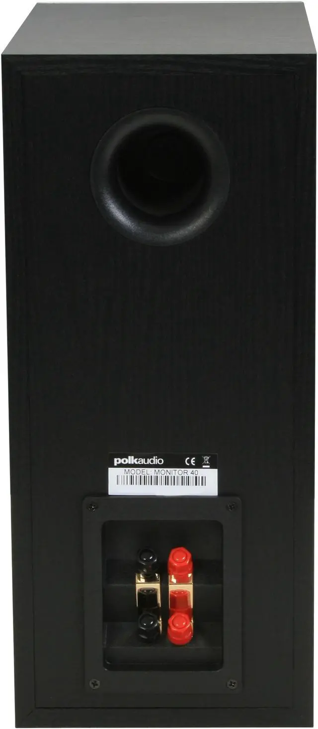 Alt view image 6 of 14 - Polk Audio Monitor 40 Black Two-way bookshelf loudspeaker Pair