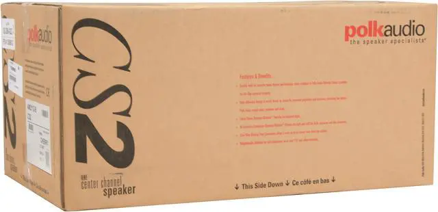 Alt view image 13 of 13 - Polk Audio CS2 Cherry Center Channel Loudspeaker Single