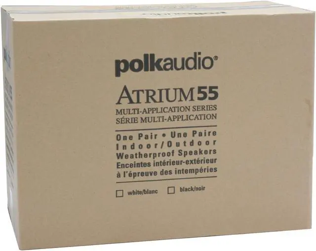 Alt view image 13 of 13 - Polk Audio Atrium 55 Black High Performance Outdoor Speaker Pair