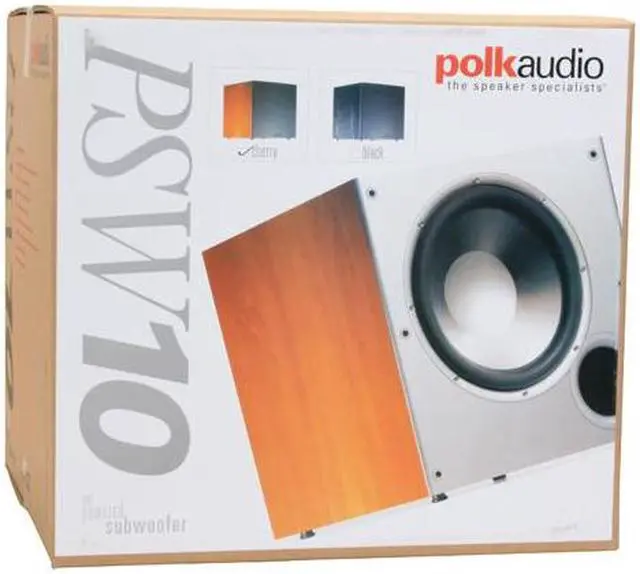 Alt view image 8 of 8 - Polk Audio PSW Series PSW10 Cherry 10-inch Powered Subwoofer Single