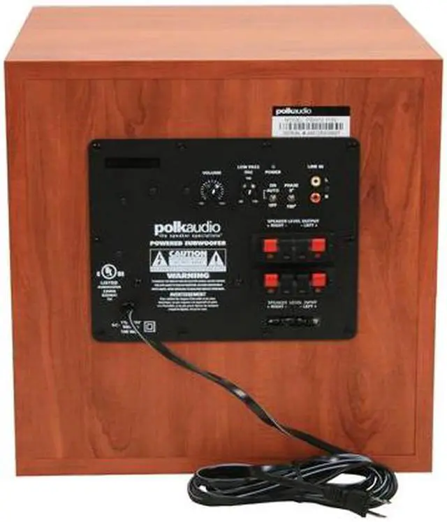 Alt view image 5 of 8 - Polk Audio PSW Series PSW10 Cherry 10-inch Powered Subwoofer Single