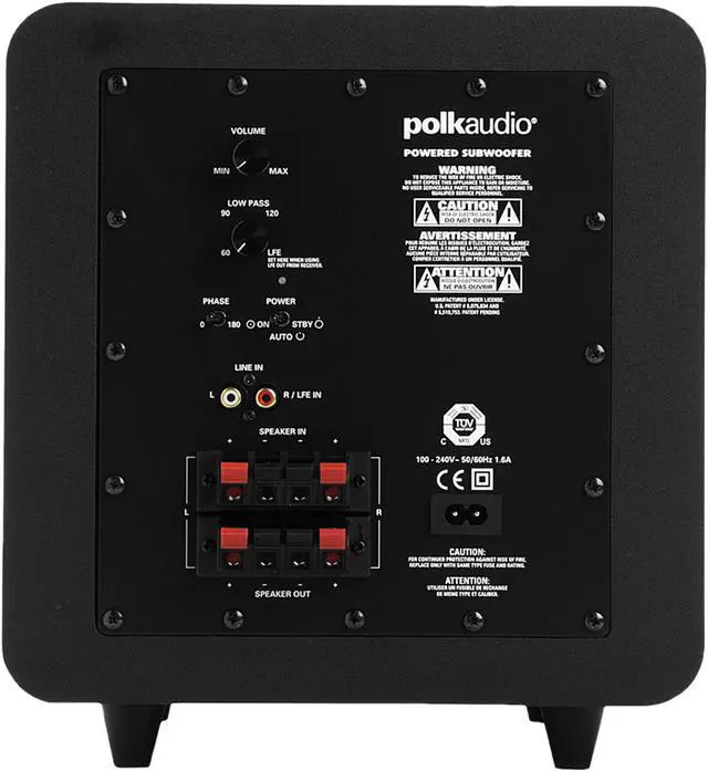 Alt view image 4 of 6 - Polk Audio PSW 111 8" 300 Watt Compact Powered Subwoofer (Single)