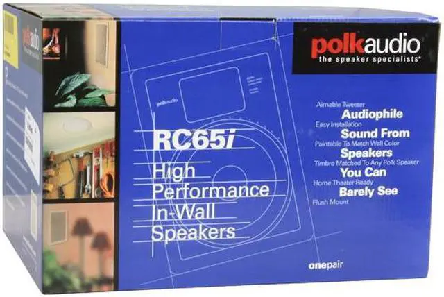 Alt view image 11 of 11 - Polk Audio RC65i 6.5" High Performance In-Wall Speaker Pair (White)