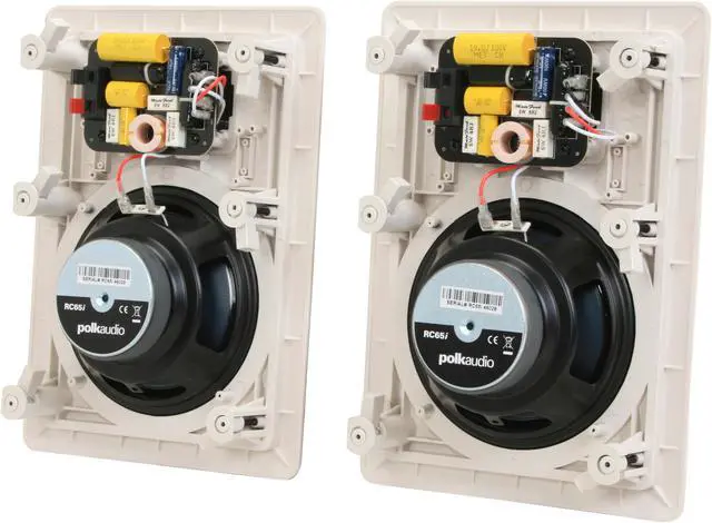 Alt view image 4 of 11 - Polk Audio RC65i 6.5" High Performance In-Wall Speaker Pair (White)
