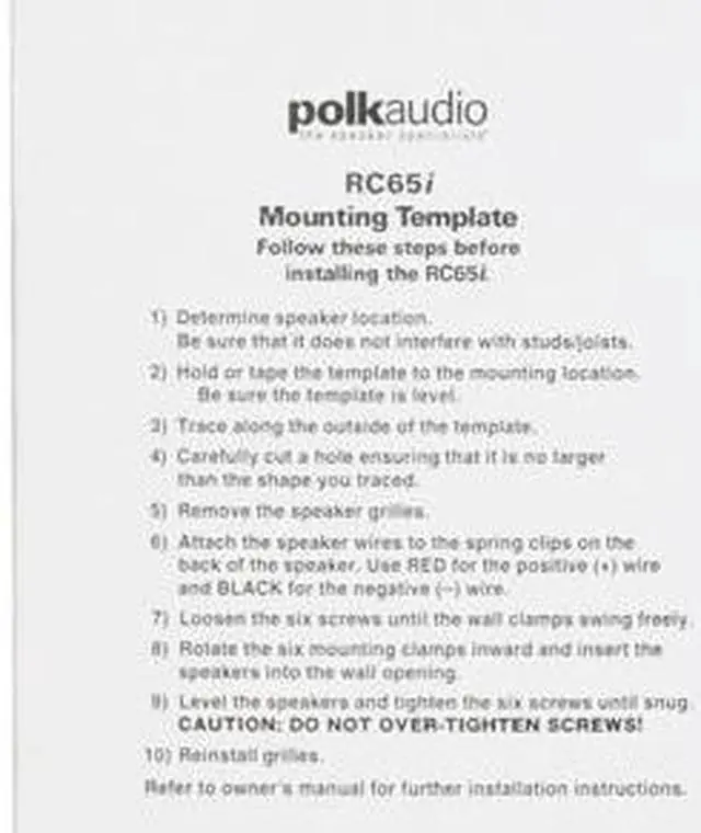 Alt view image 9 of 11 - Polk Audio RC65i 6.5" High Performance In-Wall Speaker Pair (White)