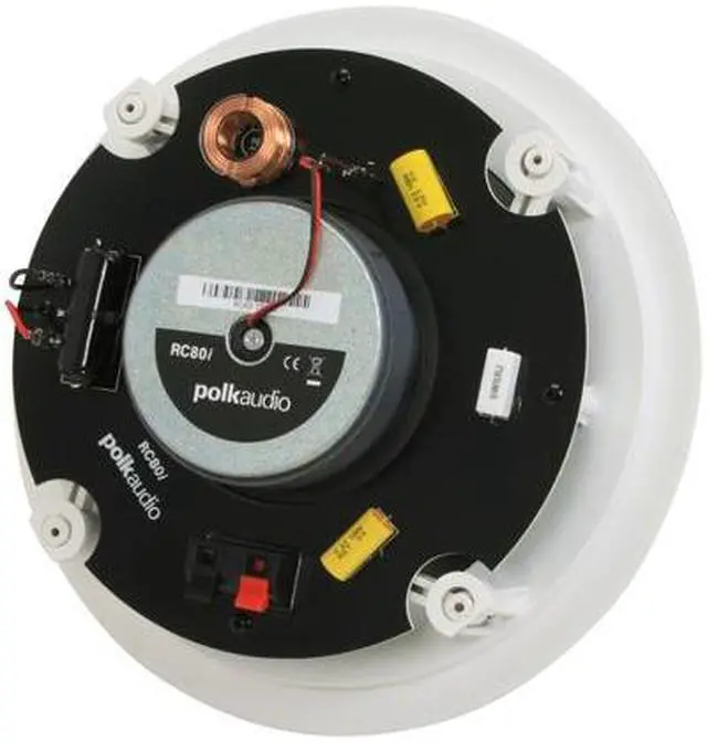 Alt view image 5 of 9 - Polk Audio RC80i White Round 8" High Performance In-Ceiling/In-Wall Speaker Pair
