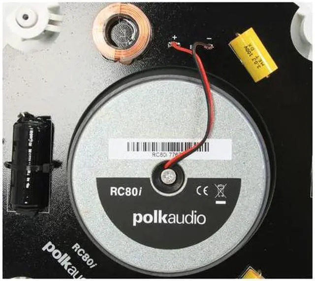 Alt view image 7 of 9 - Polk Audio RC80i White Round 8" High Performance In-Ceiling/In-Wall Speaker Pair