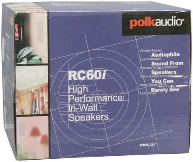Alt view image 8 of 8 - Polk Audio RC60i White Round 6.5" Two-way In-Ceiling Loudspeaker Pair