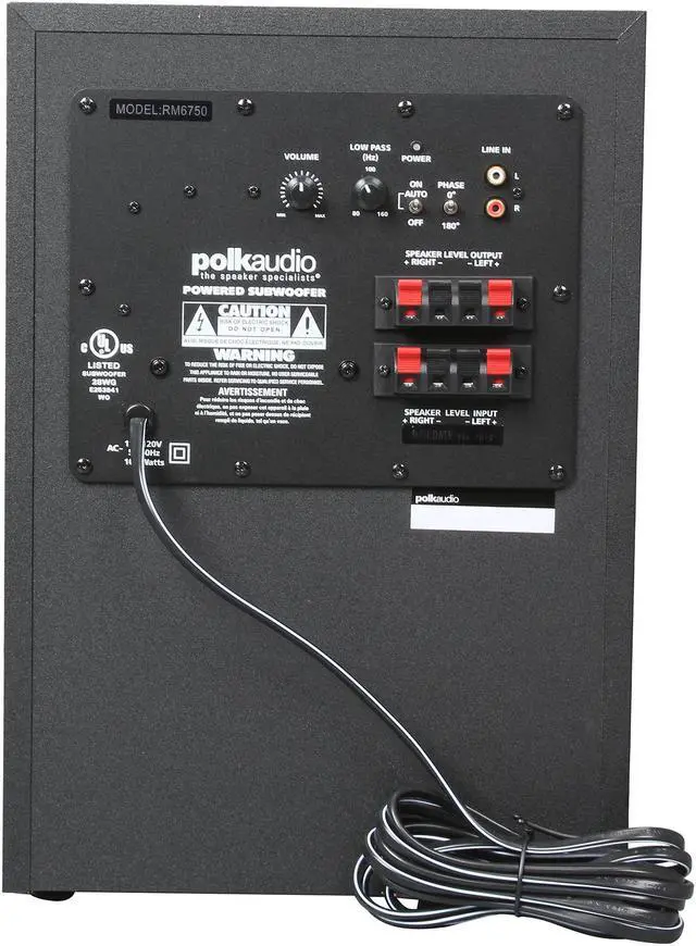 Alt view image 5 of 14 - Polk Audio RM6750 Black 5.1 CH Home Theater Speaker System