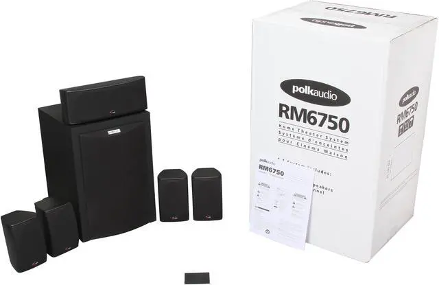 Alt view image 14 of 14 - Polk Audio RM6750 Black 5.1 CH Home Theater Speaker System