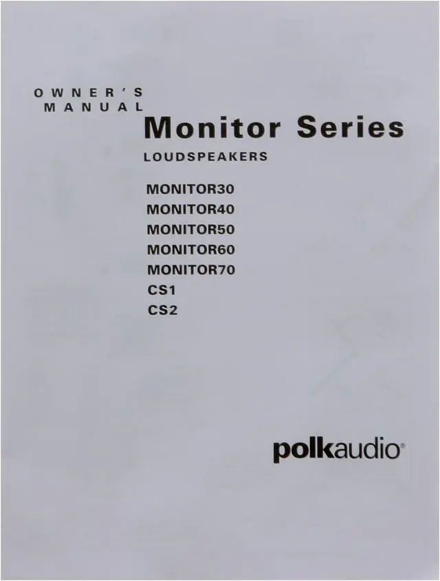 Alt view image 4 of 6 - Polk Audio Monitor 30 Black Two-way bookshelf loudspeaker Pair