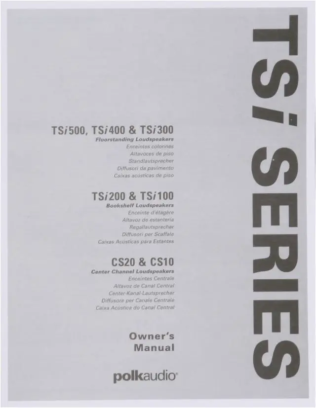 Alt view image 5 of 7 - Polk Audio TSi100 Loudspeaker Black Pair