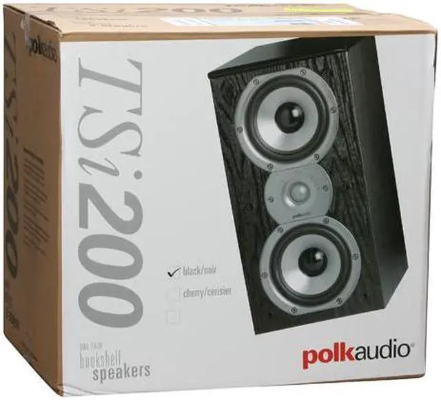 Alt view image 6 of 6 - Polk Audio TSi200 Bookshelf Loudspeaker Black Pair