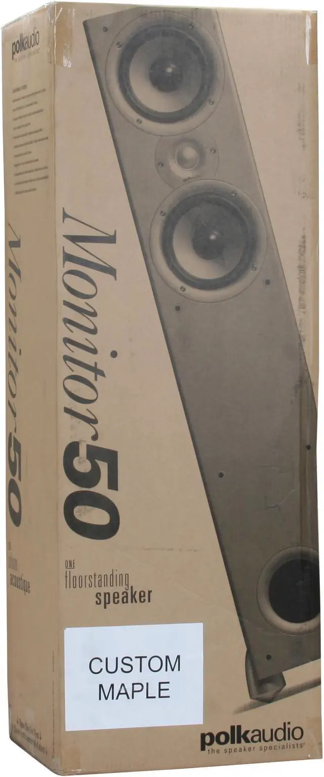 Alt view image 6 of 6 - Polk Audio Monitor 50 Two-way Floorstanding Loudspeaker maple Single
