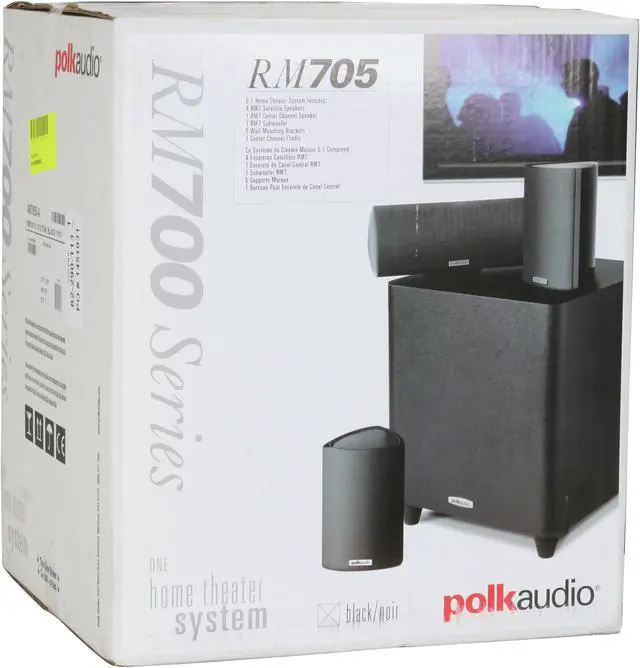 Alt view image 15 of 15 - Polk Audio RM705 5.1 CH Home Theater System, Black