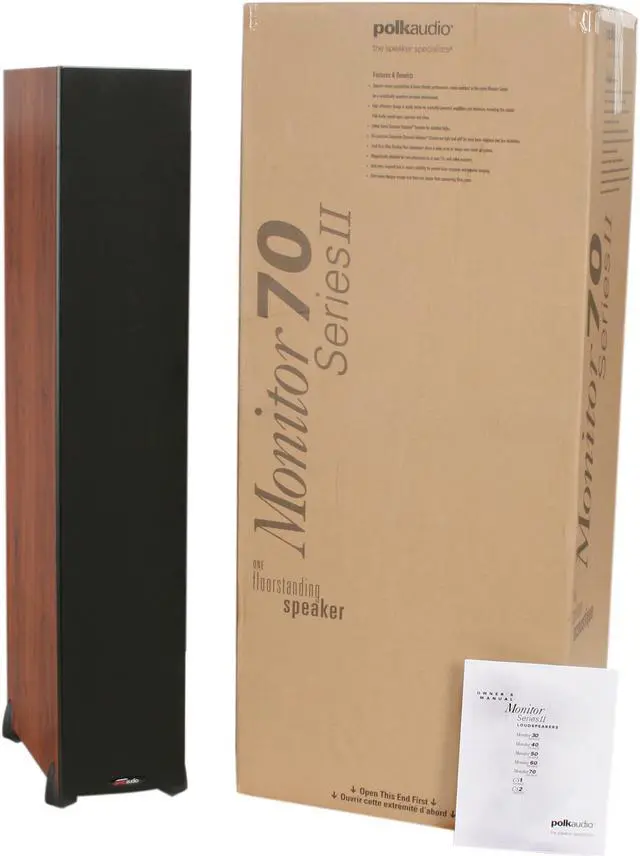 Alt view image 5 of 5 - Polk Audio Monitor70 Series II Floorstanding Loudspeaker (Cherry) Single