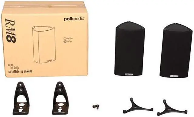 Alt view image 8 of 8 - Polk Audio RM8 High Performance Satellite Speaker Pair Black