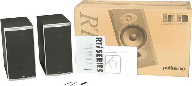 Alt view image 6 of 6 - Polk Audio RTi6 Bookshelf speaker Pair (Black oak finish)