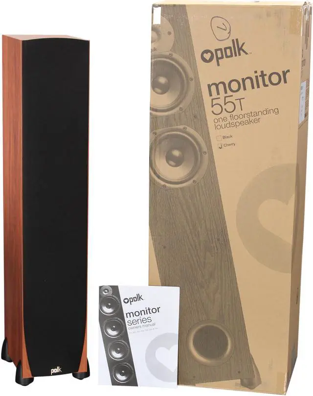 Alt view image 6 of 6 - Polk Audio Monitor Series New Monitor 55T Two-Way Ported Floorstanding Loudspeaker (Cherry) Single