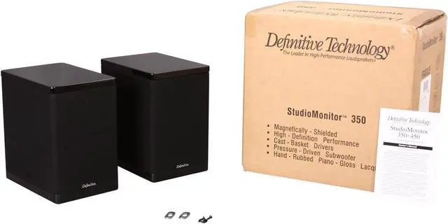 Alt view image 6 of 6 - Definitive Technology StudioMonitor 350 Bookshelf/Stand Mount Speaker (Black) Pair