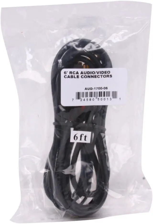 Alt view image 4 of 4 - Cables Unlimited - RCA 3 Connector A / V cable - 6 FEET