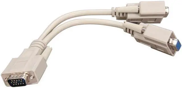 Main image of CABLES UNLIMITED PCM-2250 VGA HDB15 1M and 2F Splitter