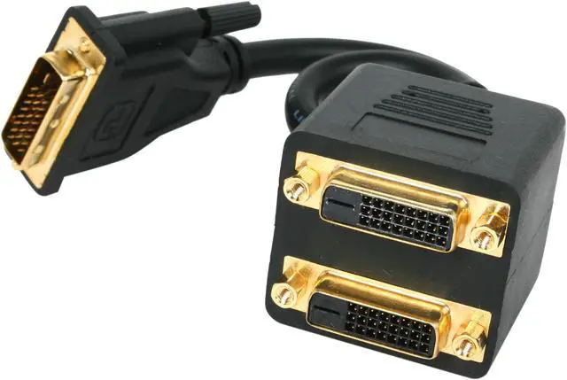 Main image of CABLES UNLIMITED PCM-2265 Black Female to Male DVI-D Cable Splitter
