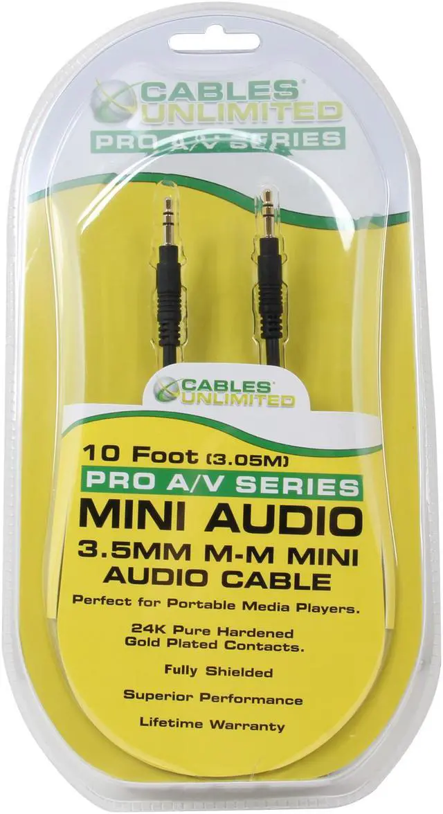 Alt view image 3 of 3 - Cables Unlimited - 3.5mm Stereo Audio cable - 10 FEET
