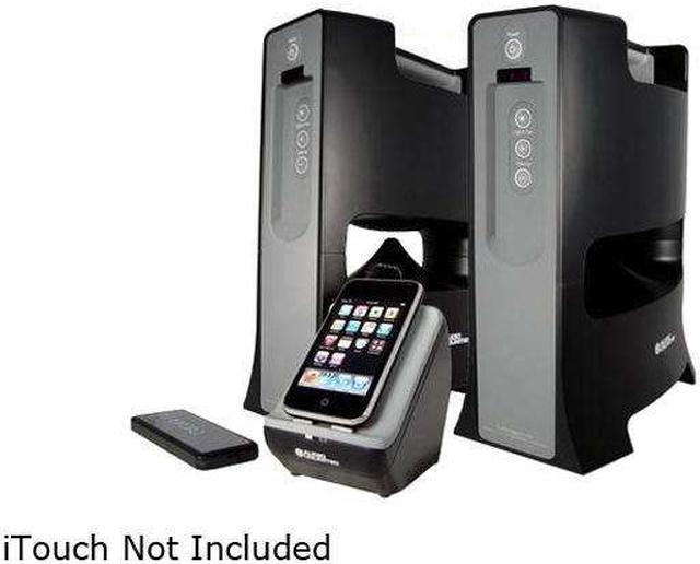 Main image of CABLES UNLIMITED SPK-24GX-DUO Pair 2.4GHz Wireless Indoor/Outdoor Stereo Speaker Pair w/ Remote & Dual Power Transmitter - Black
