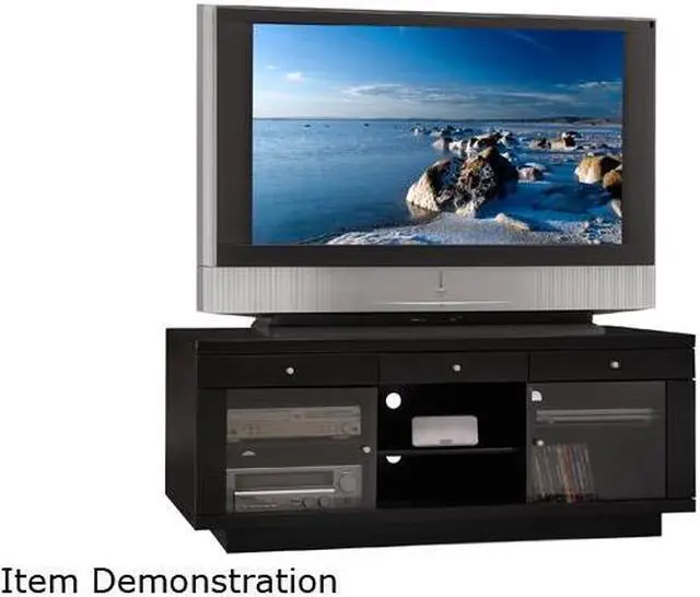 Alt view image 2 of 2 - BUSH FURNITURE VS13988-03 Satin Black TV Stand