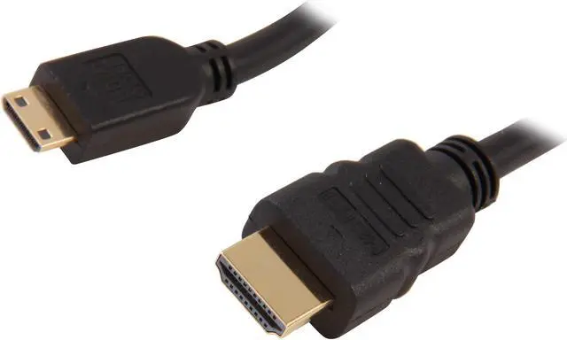Main image of HDM-MINIBB-HSE6BK 6 ft. Black Mini HDMI Gold Plated Connector Cable with Ethernet & Ferrites - OEM