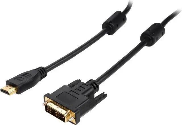 Main image of Coboc HD2SLDVI-10BK Black Color 10 ft.30AWG High Speed  HDMI to DVI-D(18+1) Adapter Cable w/Ferrite Cores - 1920 x 1080p