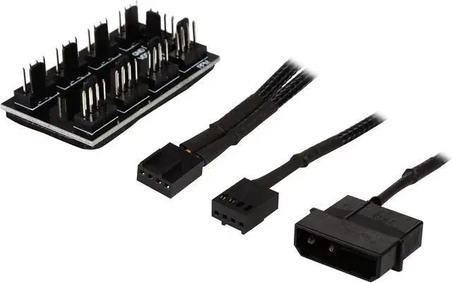 Main image of Coboc PWM-1X8 1 x 8 4-pin PWM Fan Power Splitter Cable Adapter,8 Ports PWM Fan Hub Power by Molex LP4 4pin ,Compatible with 3pin Case Fan